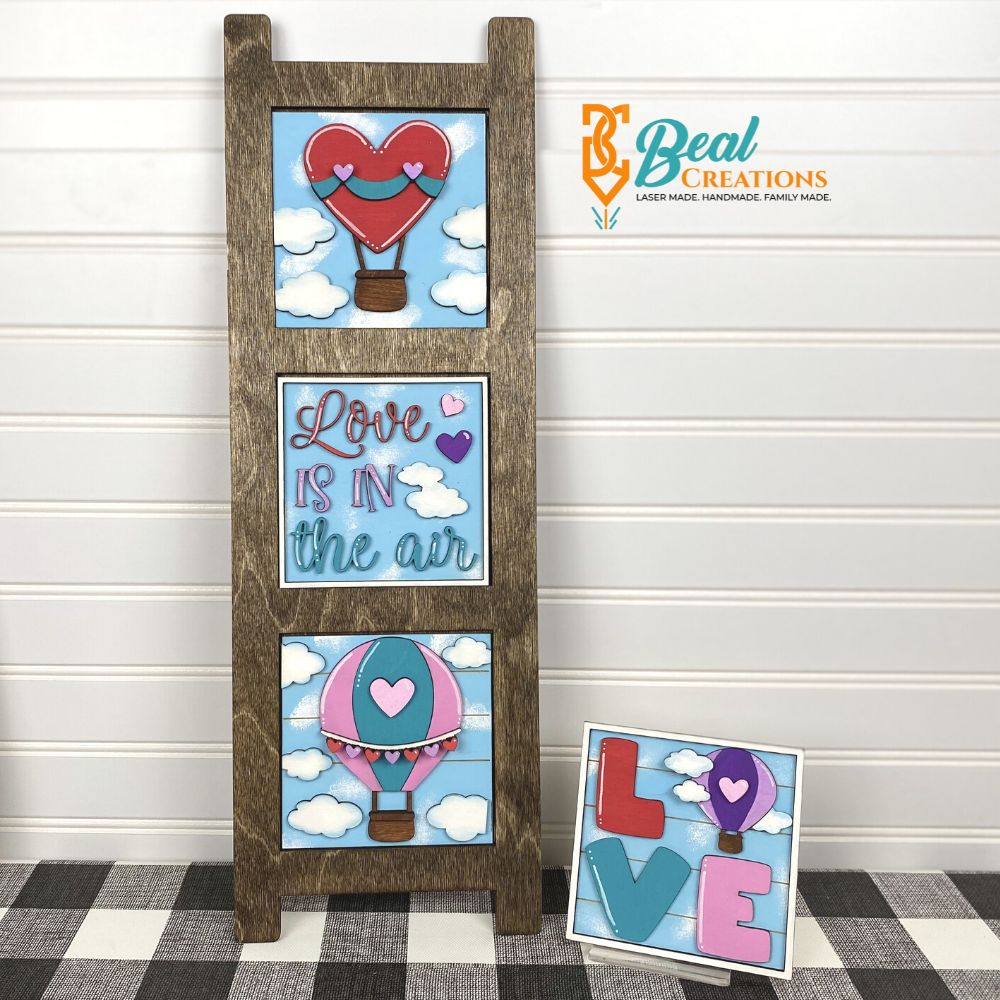 Leaning Ladder Tiles Interchangeable Valentines Love is in the Air 2
