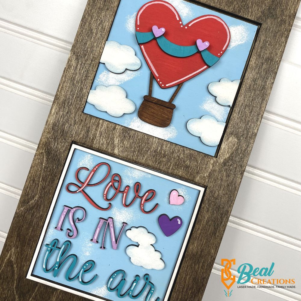Leaning Ladder Tiles Interchangeable Valentines Love is in the Air 3