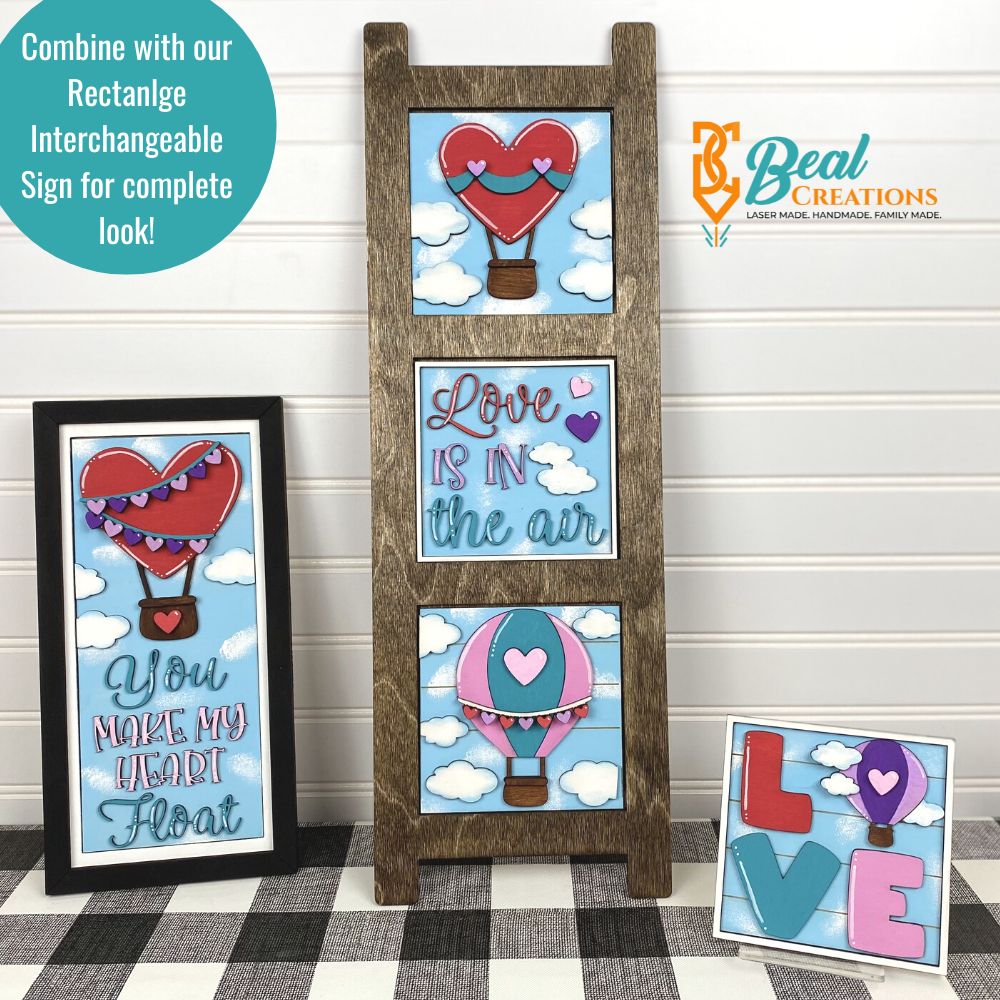 Leaning Ladder Tiles Interchangeable Valentines Love is in the Air 5