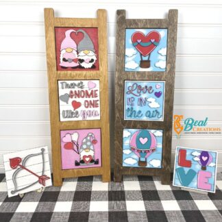 Valentine Leaning Ladder Inserts Valentines Decor Love is in the Air Gnomes
