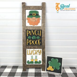 St Patricks Day Leaning Ladder Tiles Inserts Finished 1