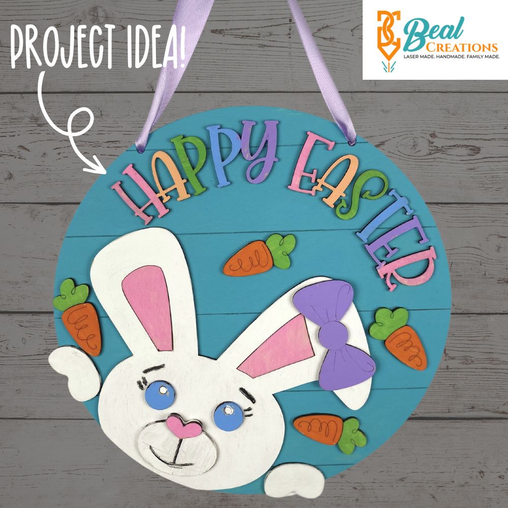 Happy Easter Bunny DIY Paint Kit Easter Craft Paint Party Kids Craft Kit 4
