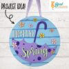 Hello Spring Umbrella DIY Paint Kit Paint Party Blank 4