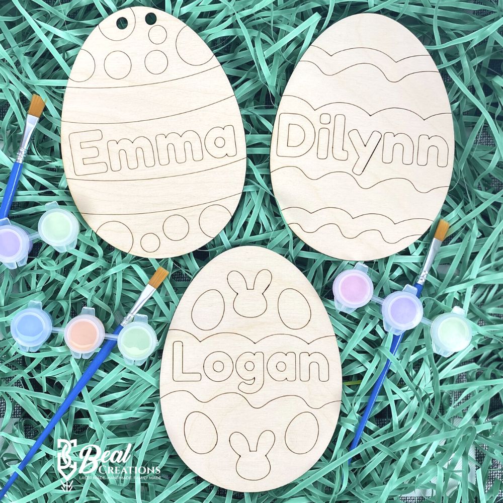 Personalized Easter Egg Paint Kit Easter Basket Name Tag Easter Paint Kit Kids Easter Craft 2