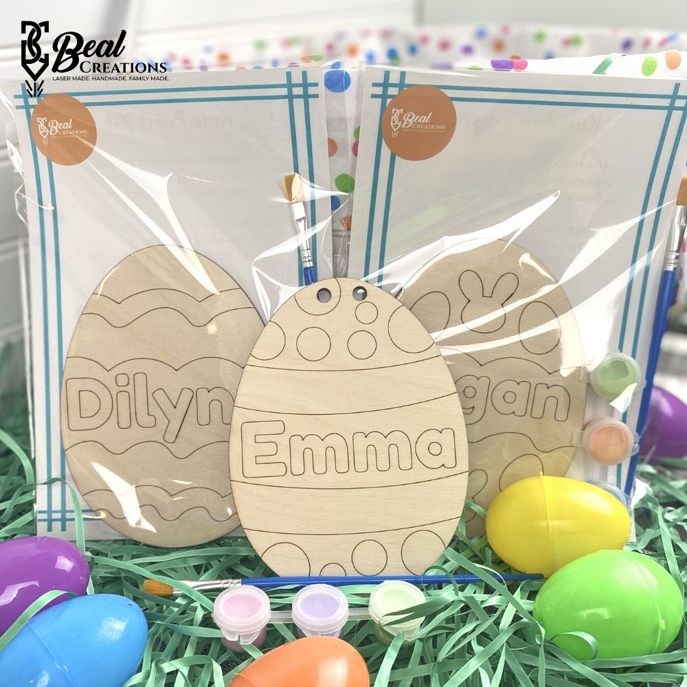 Personalized Easter Egg Paint Kit Easter Basket Name Tag Easter Paint Kit Kids Easter Craft 3