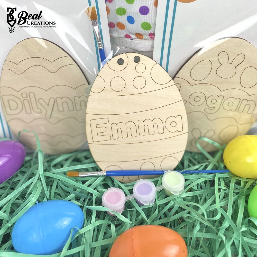 Personalized Easter Egg Paint Kit Easter Basket Name Tag Easter Paint Kit Kids Easter Craft 4