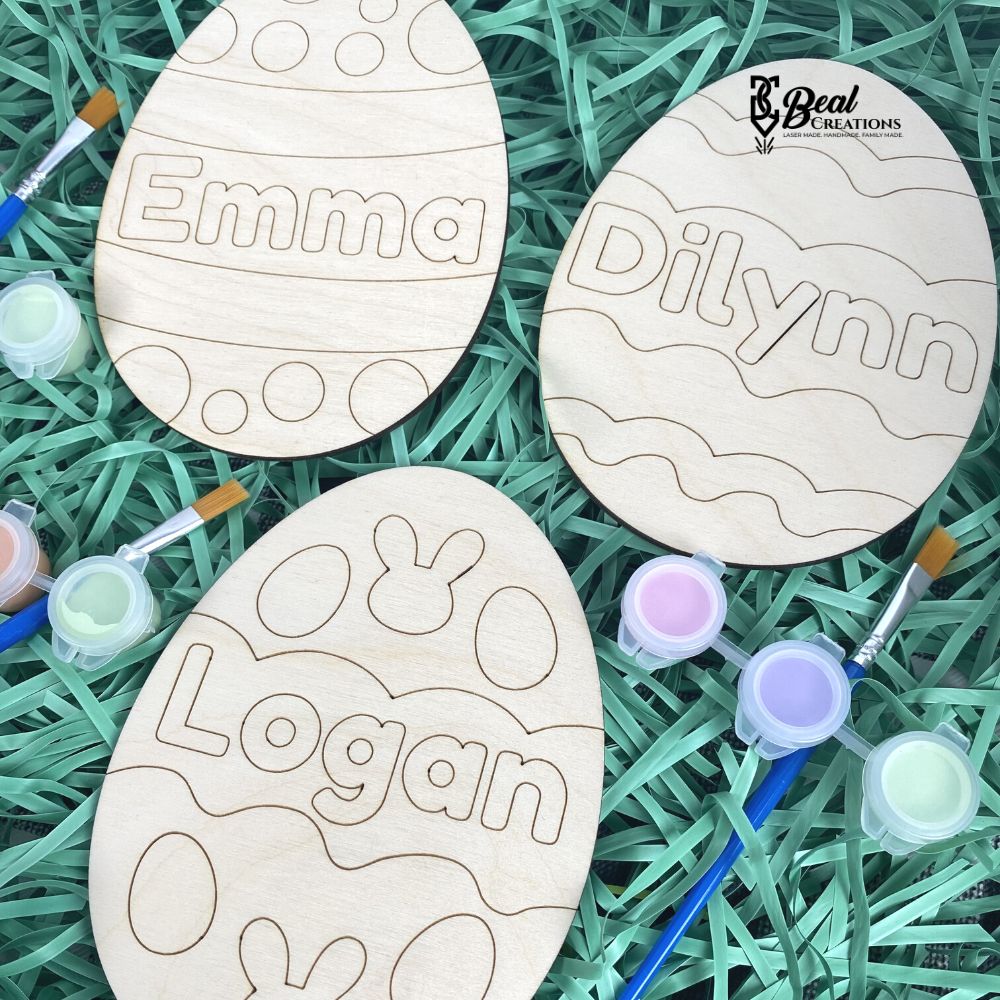Personalized Easter Egg Paint Kit Easter Basket Name Tag Easter Paint Kit Kids Easter Craft 5