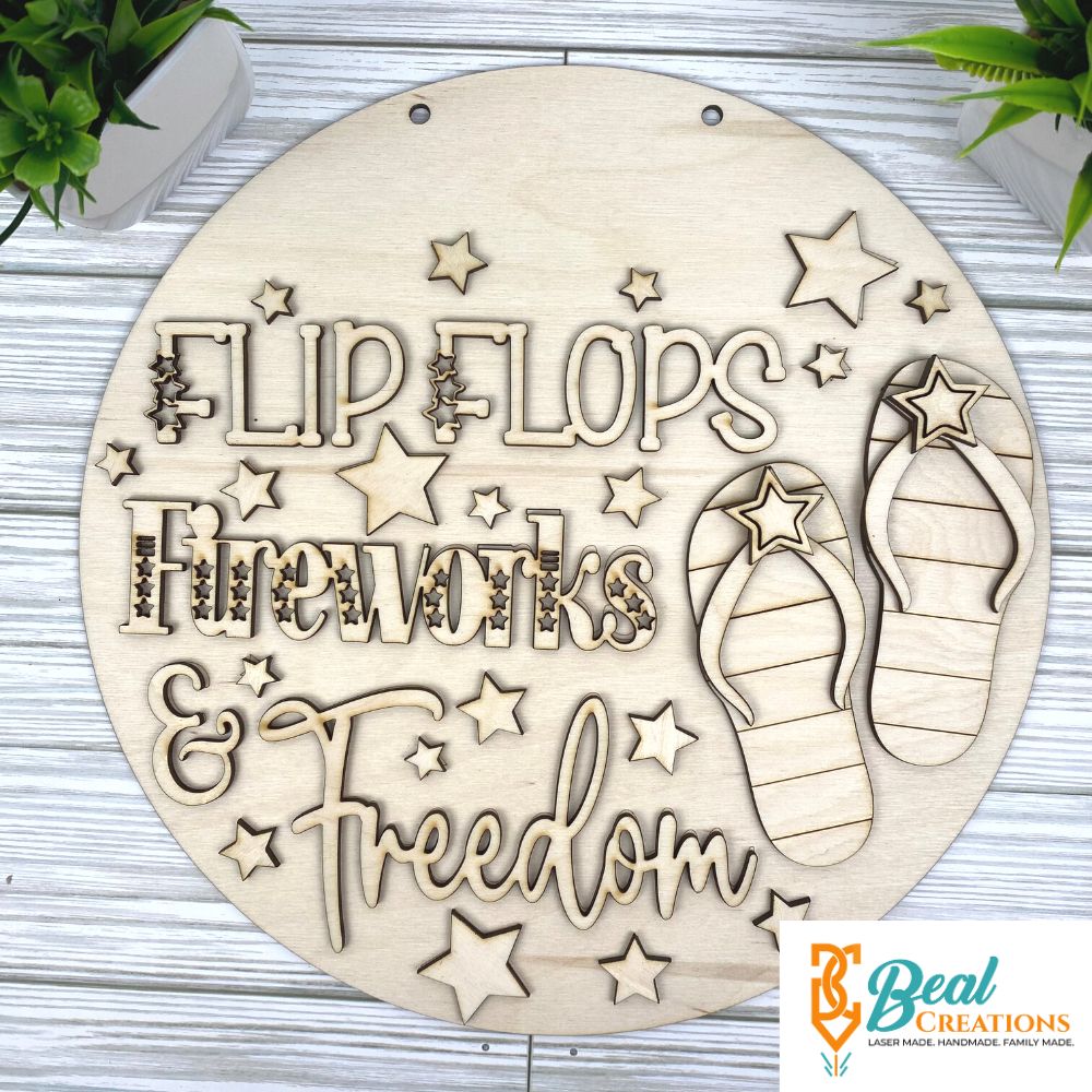 Flip Flops Fireworks and Freedom 4th of July DIY Paint Kit 1