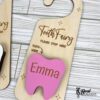 Tooth Fairy Door Hanger Holder Personalized with Kids Name 3