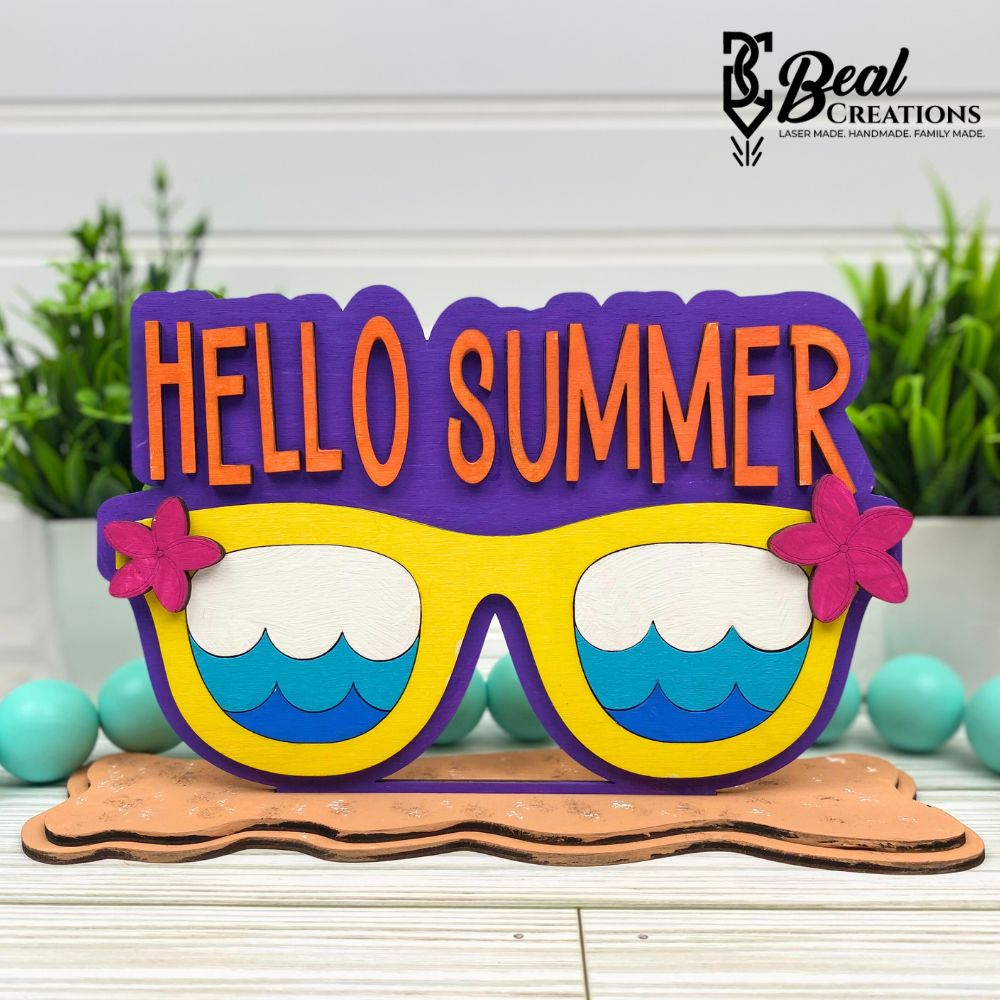 Hello Summer Sunglasses DIY Paint Kit Paint Party Summer Crafts Decor 4