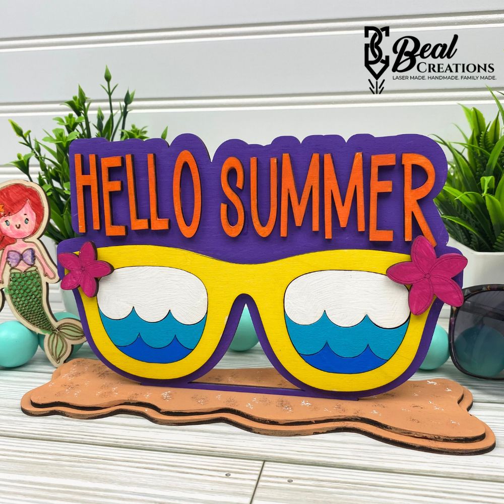 Hello Summer Sunglasses DIY Paint Kit Paint Party Summer Crafts Decor 5