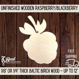 Wooden Blanks Raspberry Blackberry Cutouts Fruit DIY Crafts 1