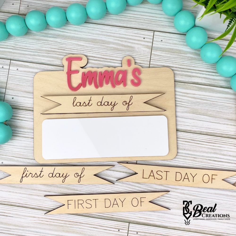 First Day Last Day Back to School Interchangeable Sign Picture Prop 2