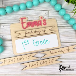 First Day Last Day Back to School Interchangeable Sign Picture Prop 3