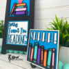 Interchangeable Leaning Ladder Tiles Book Nerd Book Nook Decor 2