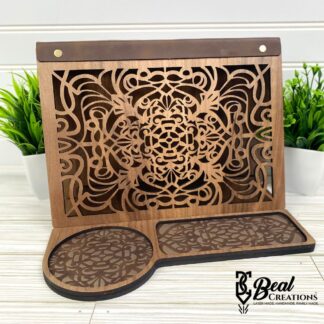 Book and Tablet Display Valet Stand Bedside Kitchen Recipe Holder Unique Gift Idea Book Lover 2