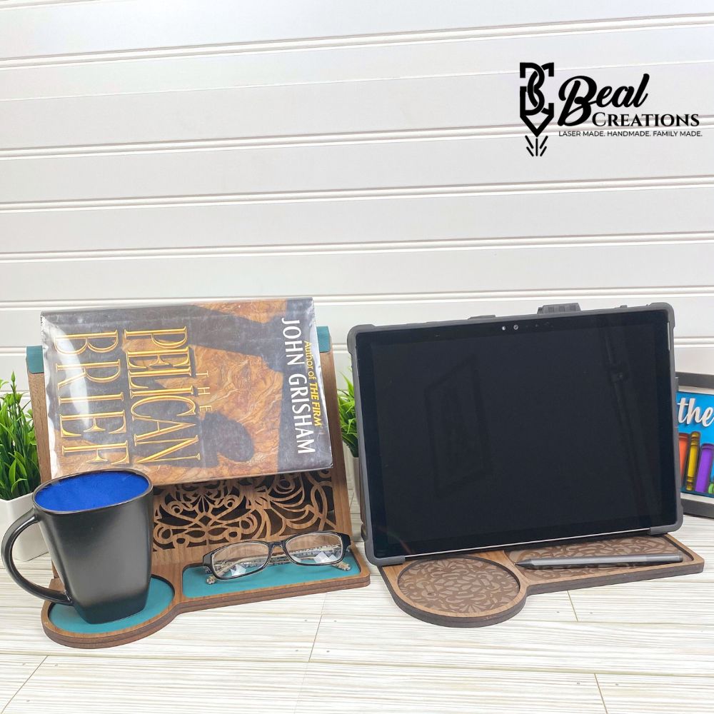 Book and Tablet Display Valet Stand Bedside Kitchen Recipe Holder Unique Gift Idea Book Lover 5