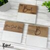 Marble and Acacia Wood Coasters Personalized Engraved Housewarming Real Estate Realtor Closing Gift Wedding 2