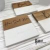Marble and Acacia Wood Coasters Personalized Engraved Housewarming Real Estate Realtor Closing Gift Wedding 3