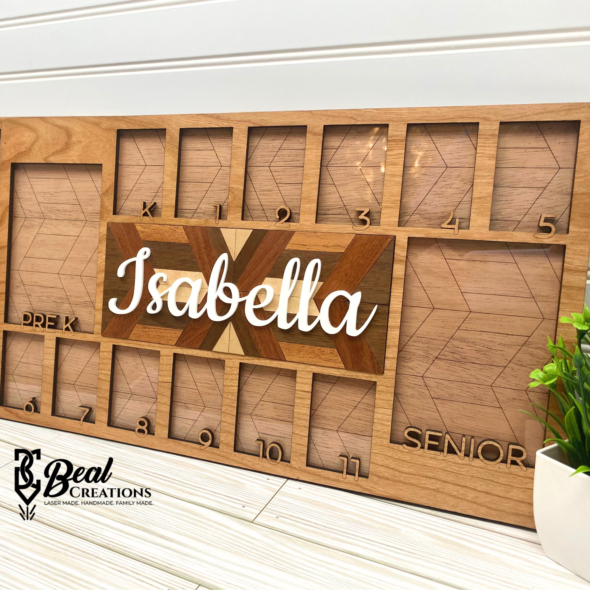 Quilt Photo Frames for Special Occassions School Years Babys First Year Family Grandkids PreK Graduation Senior Pictures 2