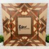 Wood Quilt Photo Frame 8x10 Picture Unique Wedding Housewarming Gift Family Photos Maple Cherry Mahogany Walnut Woods 1