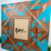 Wood Quilt Photo Frame 8x10 Picture Unique Wedding Housewarming Gift Family Photos Maple Cherry Mahogany Walnut Woods 6