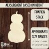 Wooden Pumpkin Cutout Blanks, Wooden Pumpkins for DIY Crafts, Fall Crafts, Set of Pumpkins, Stacked Tall Wide Pumpkins, Wood 2