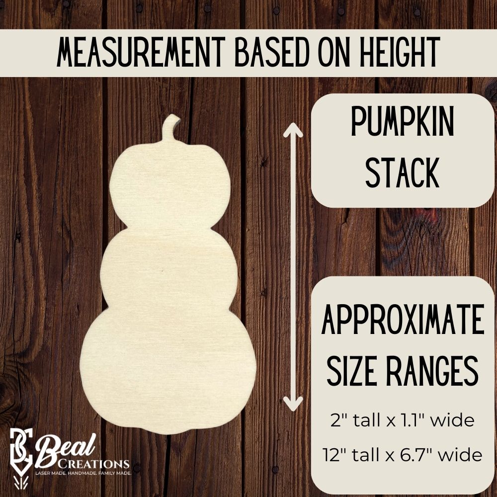 Wooden Pumpkin Cutout Blanks, Wooden Pumpkins for DIY Crafts, Fall Crafts, Set of Pumpkins, Stacked Tall Wide Pumpkins, Wood 2