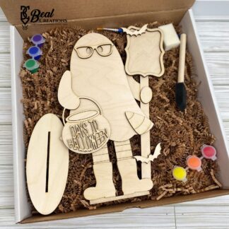 Halloween Countdown Ghost DIY Paint Kit Dry Erase Reusable Halloween Decor Spooky Scary Fun Kids Craft Project 1