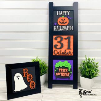 Leaning Ladder Tiles Halloween Interchangeable Decor Decorations for Holidays 5