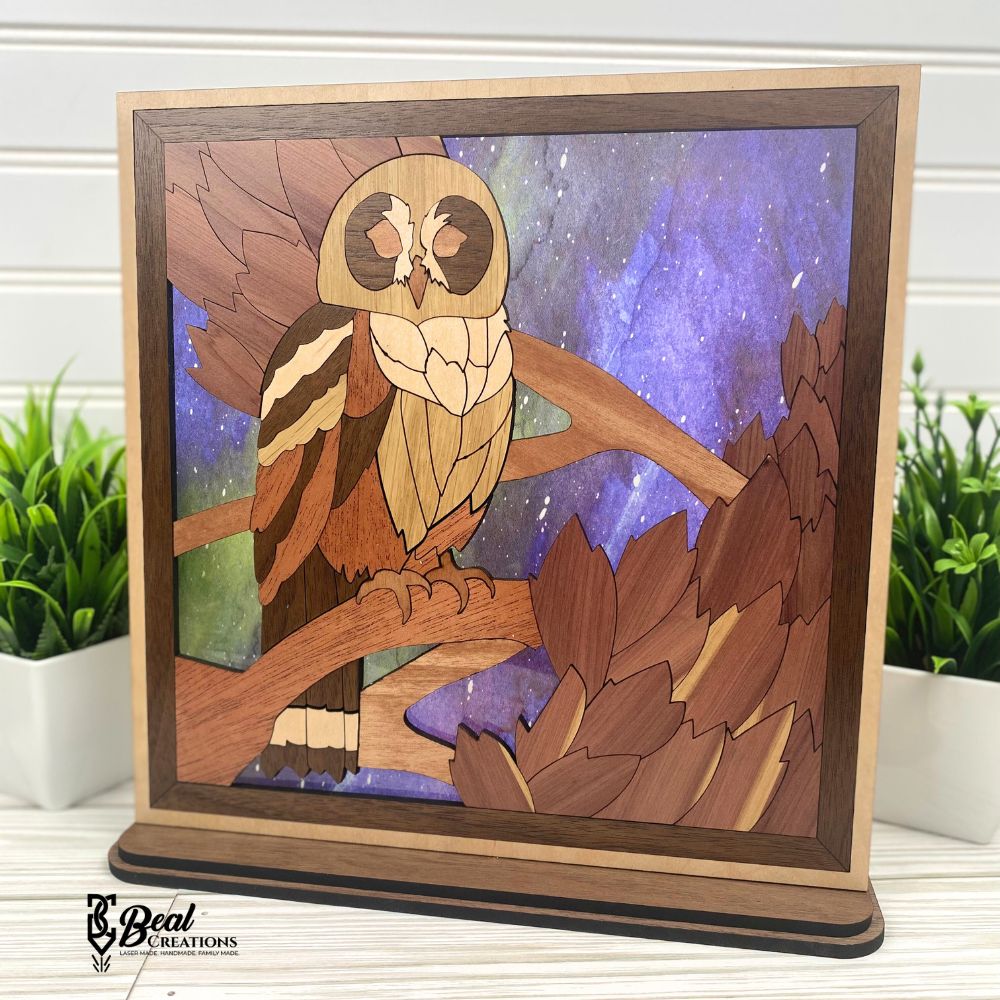 Night Owl Shelf Sitter Beautiful Natural Wood Artpiece for Owl and Nature Lovers 1