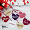 Valentine's Day Heart Shaped Gift Basket Name Tags - Personalized 1