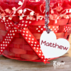 Valentine's Day Heart Shaped Gift Basket Name Tags - Personalized 2