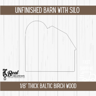 Wood Blanks - Barn with Silo