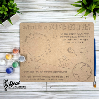 Learn about the Solar Eclipse Paint Kit Craft for Kids Montessori Homeschool Educational 2