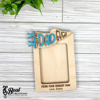 Best Dad Ever Magnet Frame Grandpa Papa Father's Day Gift Picture Photo from Kid 1