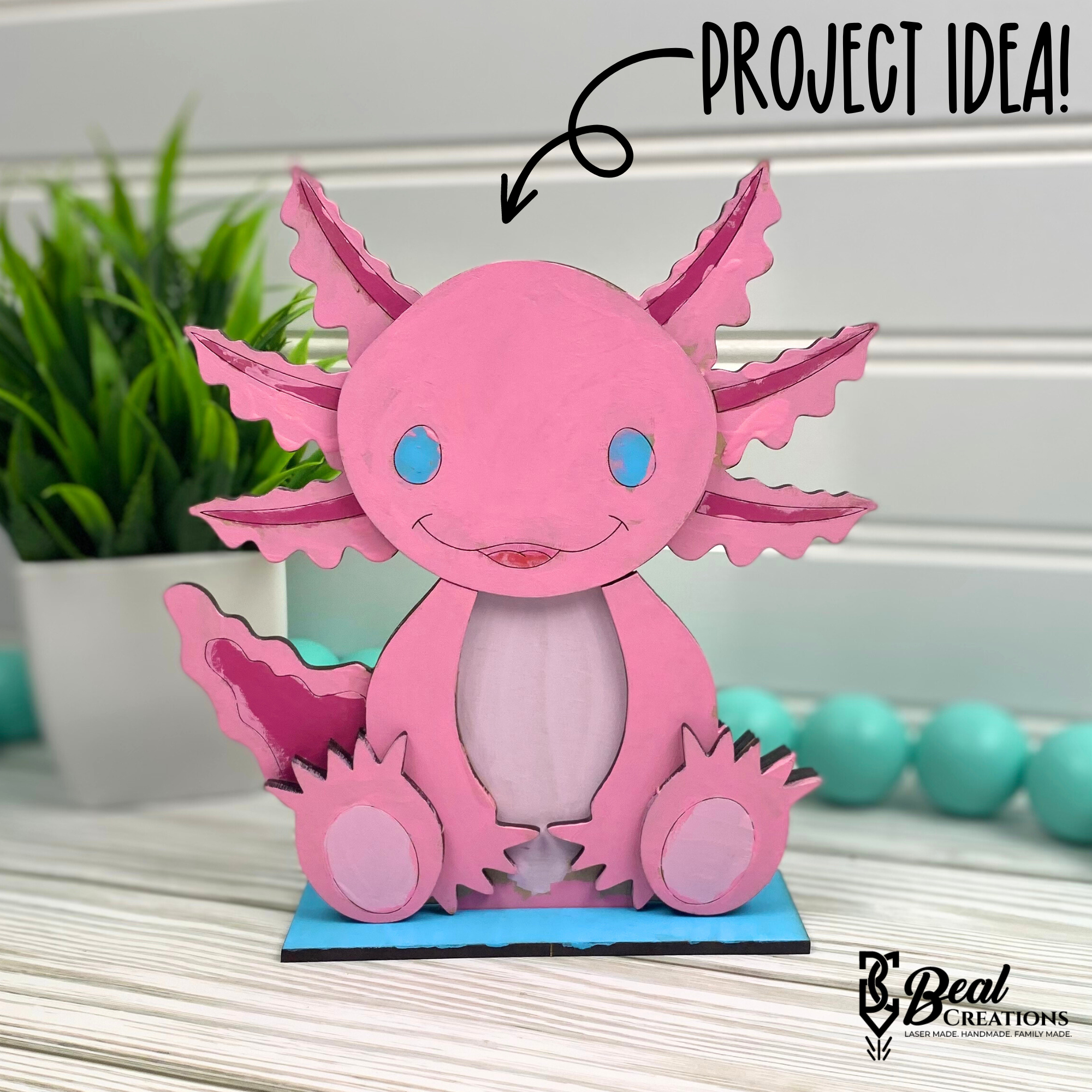 Axolotl Craft Kit Fun Kids Activity Paint Party Favor Class Art Project Montessori Homeschool 3