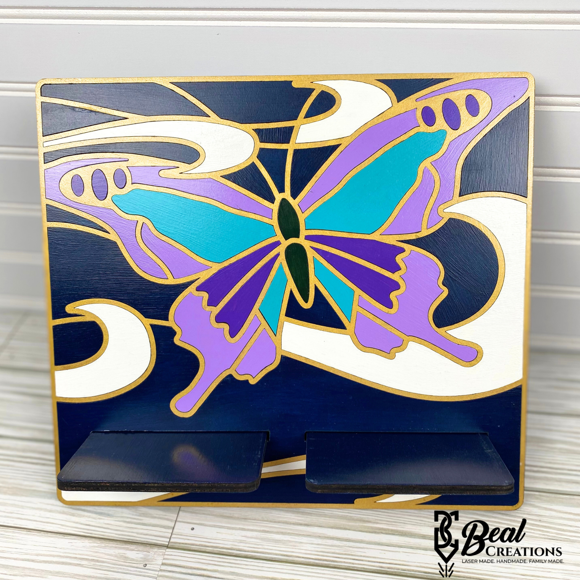 Tablet Stand Holder Sunflower Butterfly Unique Gift Home Decor 3