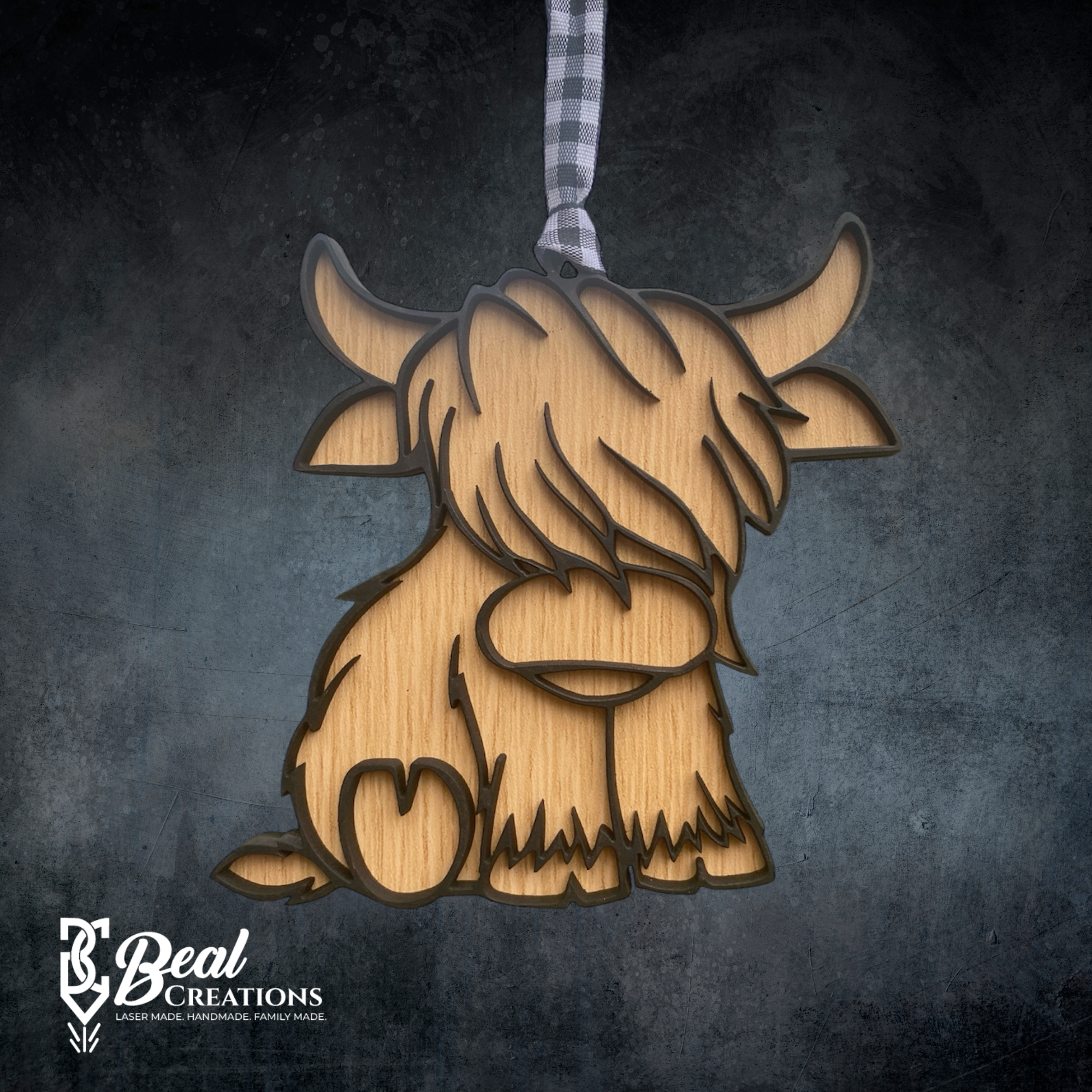 Highland Cow Ornament Christmas Tree Unique Car Charm Cow Lover Gift 2
