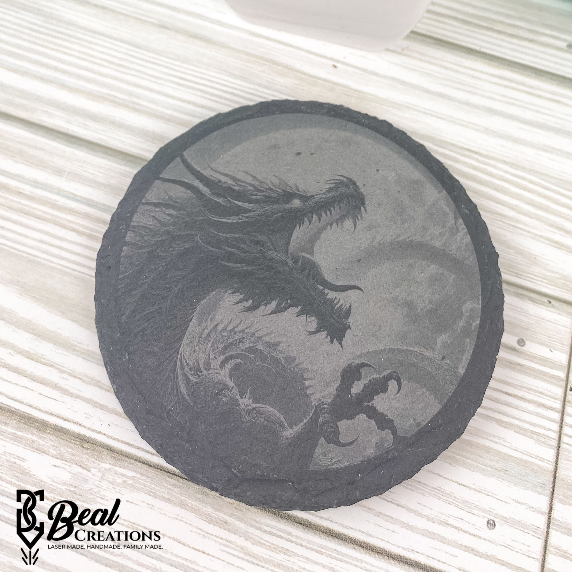 Dragon Slate Coaster Set of Four New Home Housewarming Gift 2