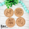 Fall Cork Coasters New Home Housewarming Gift Autumn Vibes Pumpkins 1