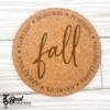 Fall Cork Coasters New Home Housewarming Gift Autumn Vibes Pumpkins 2