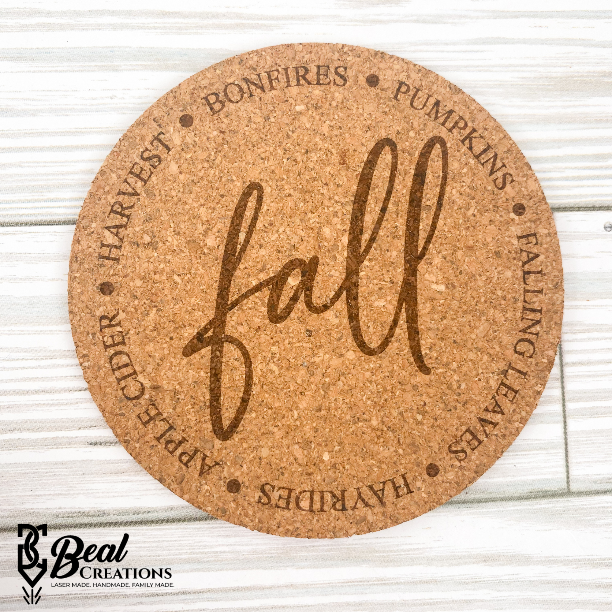 Fall Cork Coasters New Home Housewarming Gift Autumn Vibes Pumpkins 2