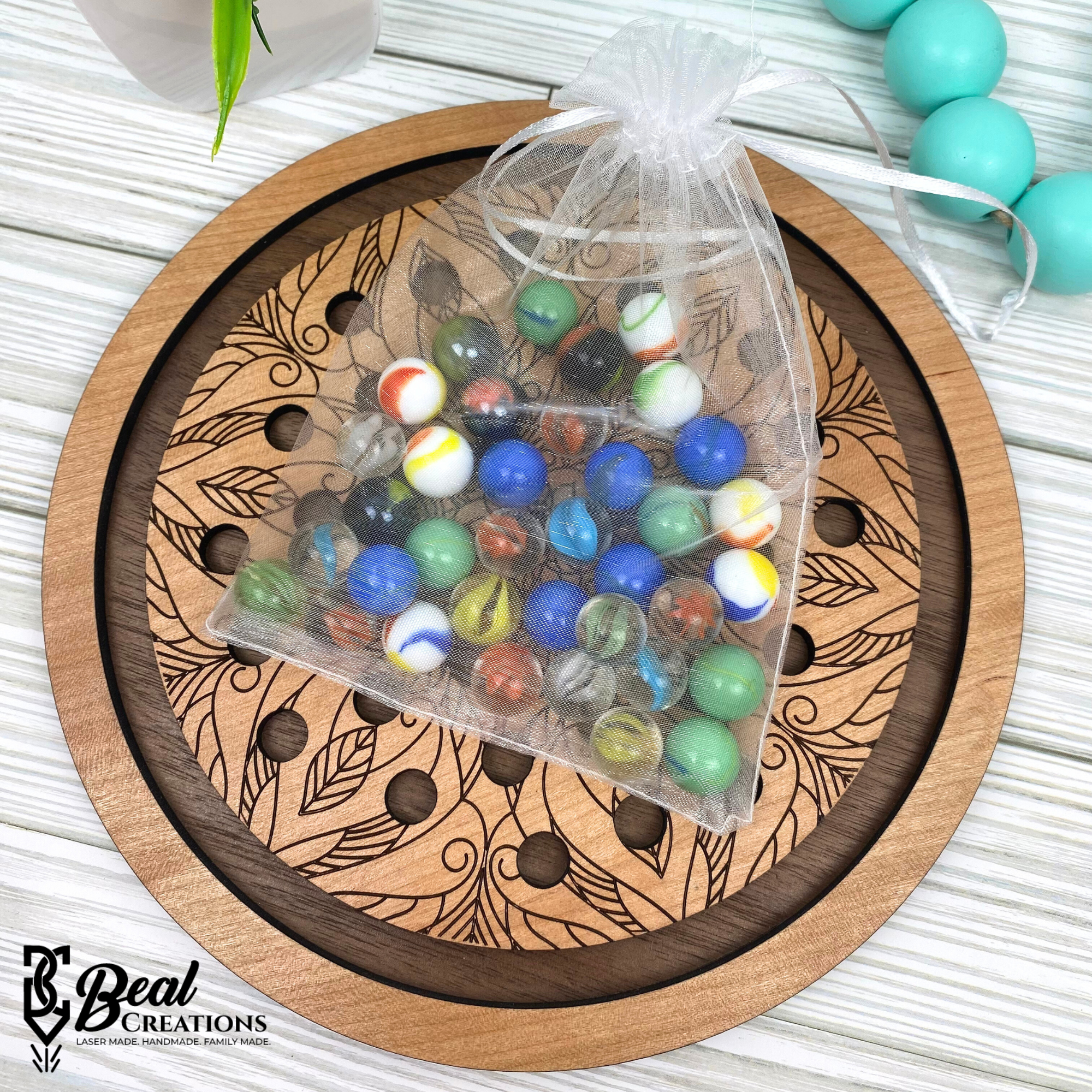 Marble Solitaire Venetian Solitaire Wooden Heirloom Games Marble Family Game Night 4