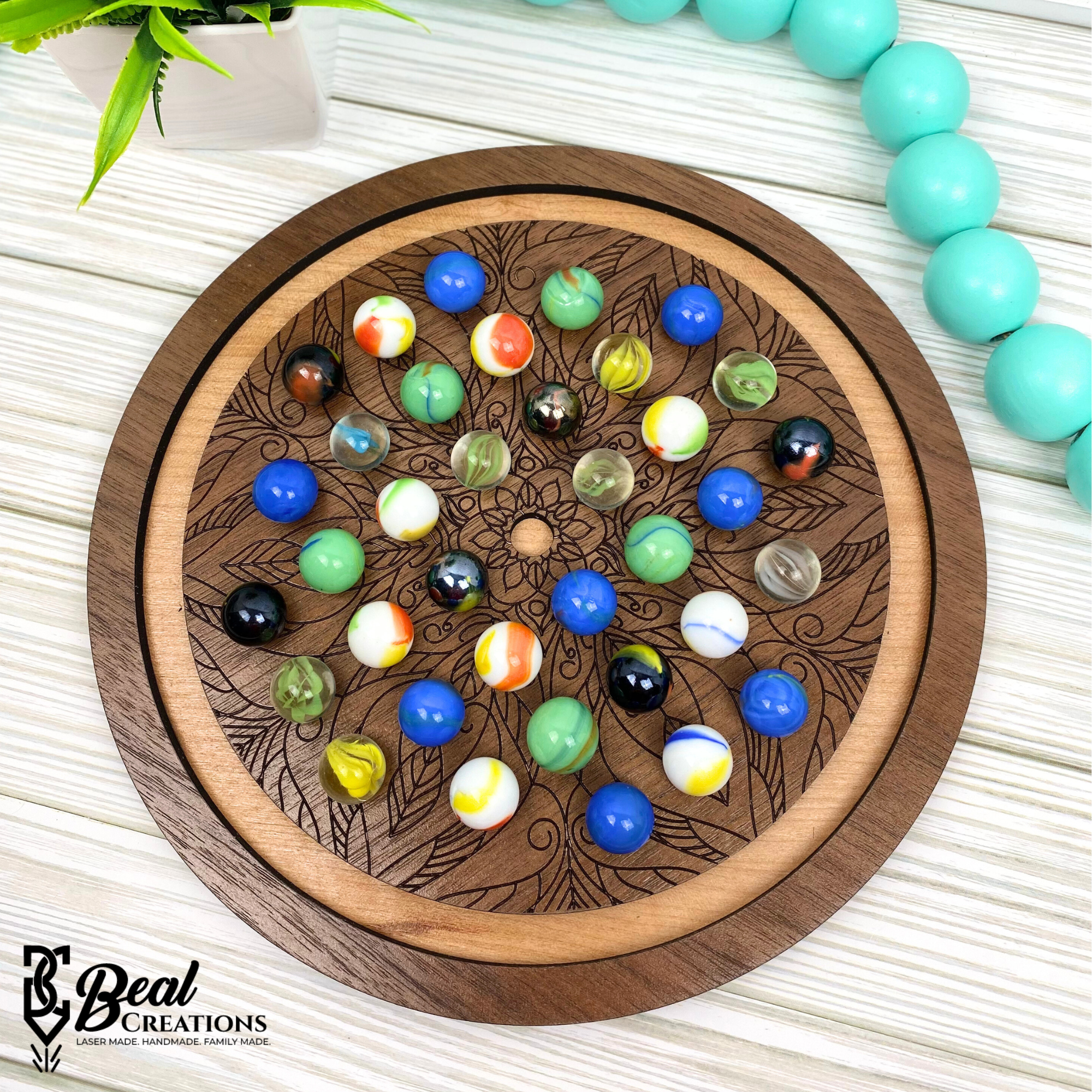 Marble Solitaire Venetian Solitaire Wooden Heirloom Games Marble Family Game Night 5