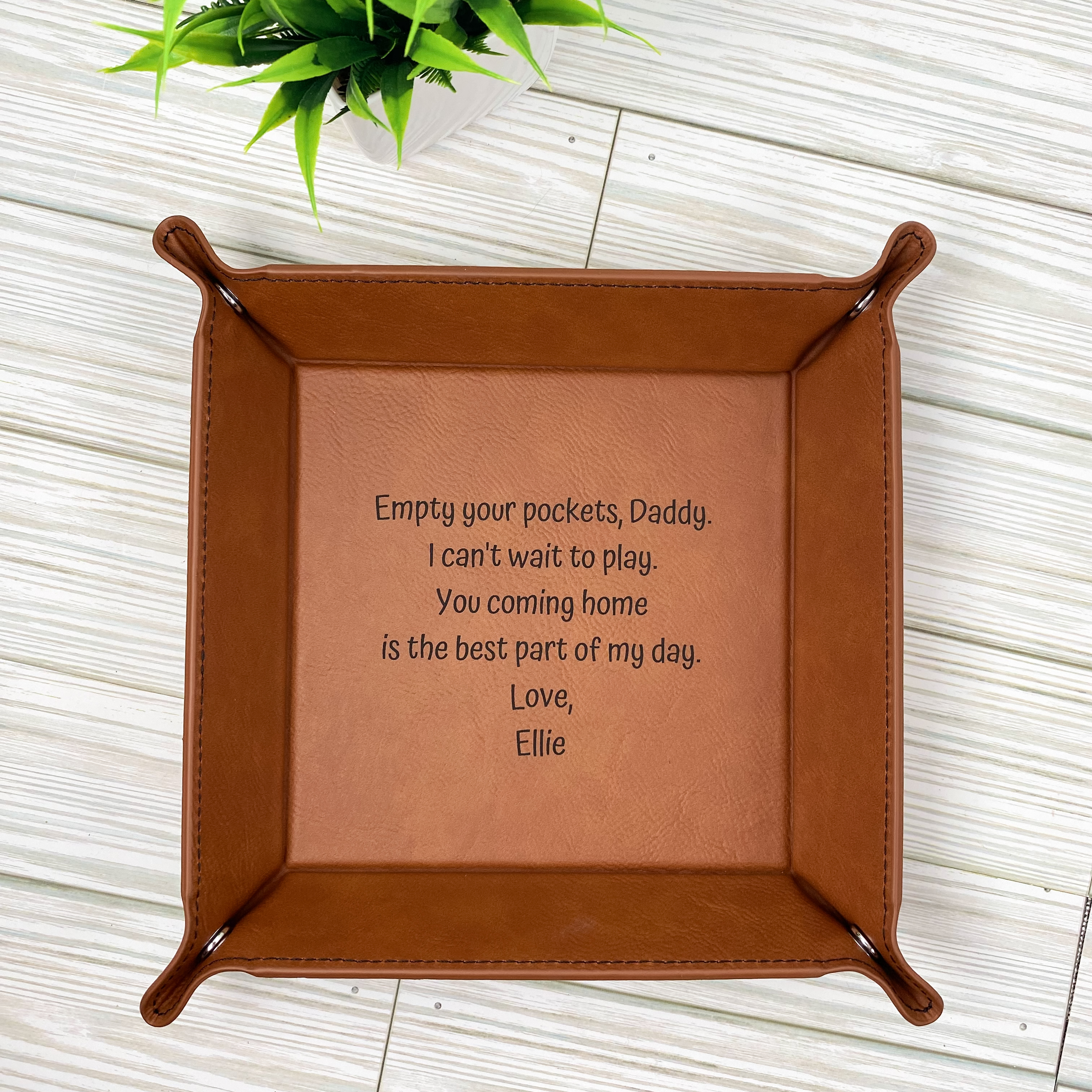 Daddy Empty Your Pockets CatchAll Tray Beal Creations