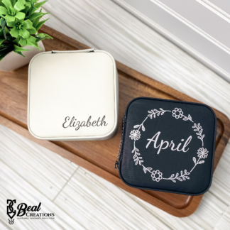 Personalized Travel Jewelry Box Wedding Gift Bridal Shower Party Bridesmaid Bride Graduation Mother's Day 3