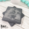Pirate Ship Slate Coaster Set of Four New Home Housewarming Gift 2