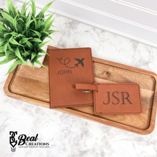Couples Personalized Passport Holder Luggage Tag Set Mr Mrs Est Year Engagement Wedding Anniversary Honeymoon Gift 4