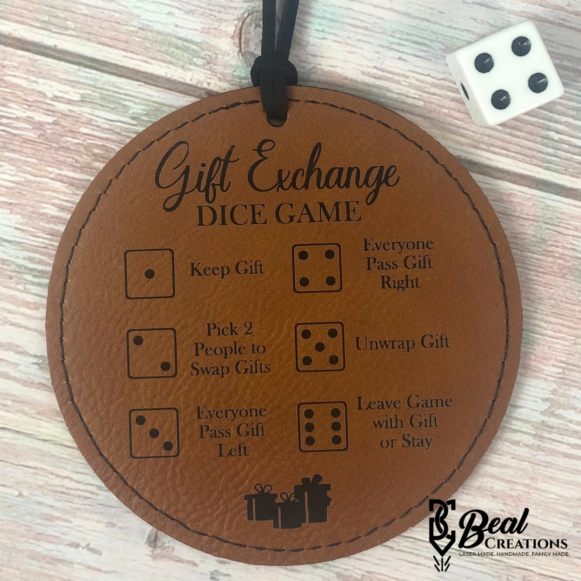 Gift Exchange Dice Game Ornament White Elephant Family Game Christmas Party 2